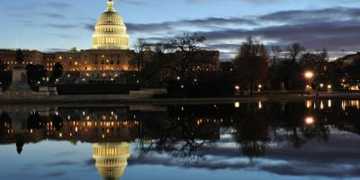 Capitol Building against an evening sky